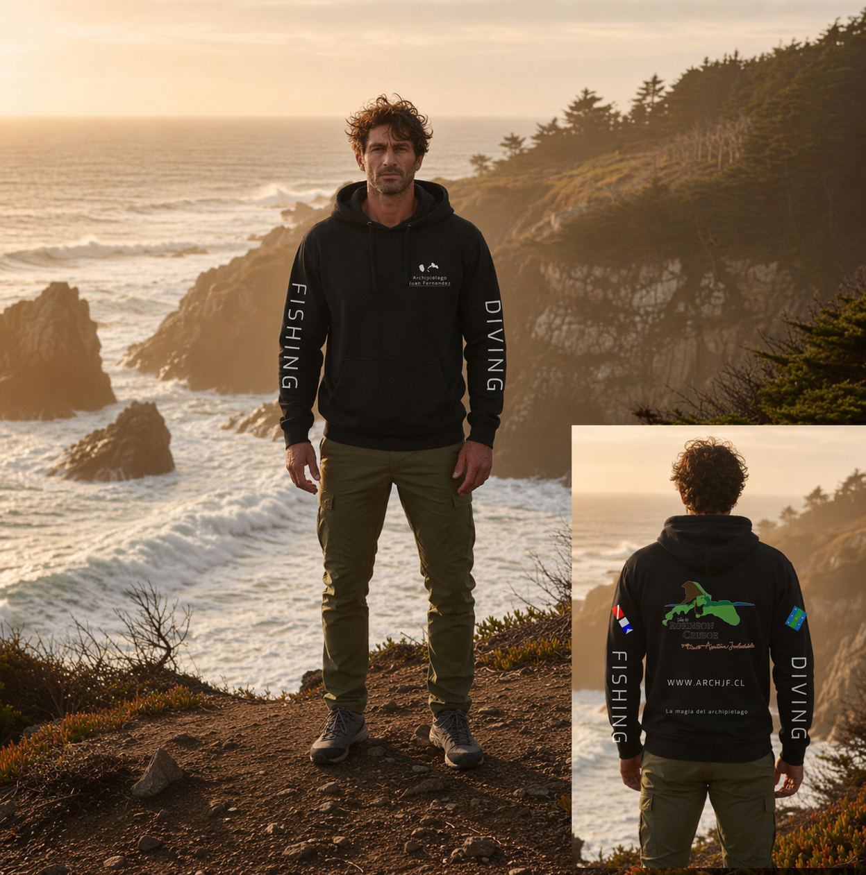 Hoodie “Robinson Crusoe Expedition Black”